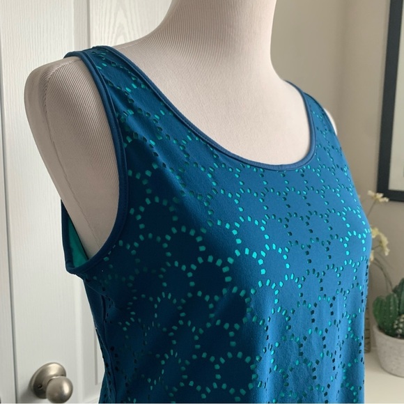 NWOT Title 9 Laser Cutout Athletic Dress in Teal - Picture 9 of 13